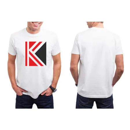 T-Shirt B&C E150 z bardzo dużym nadrukiem z przodu
